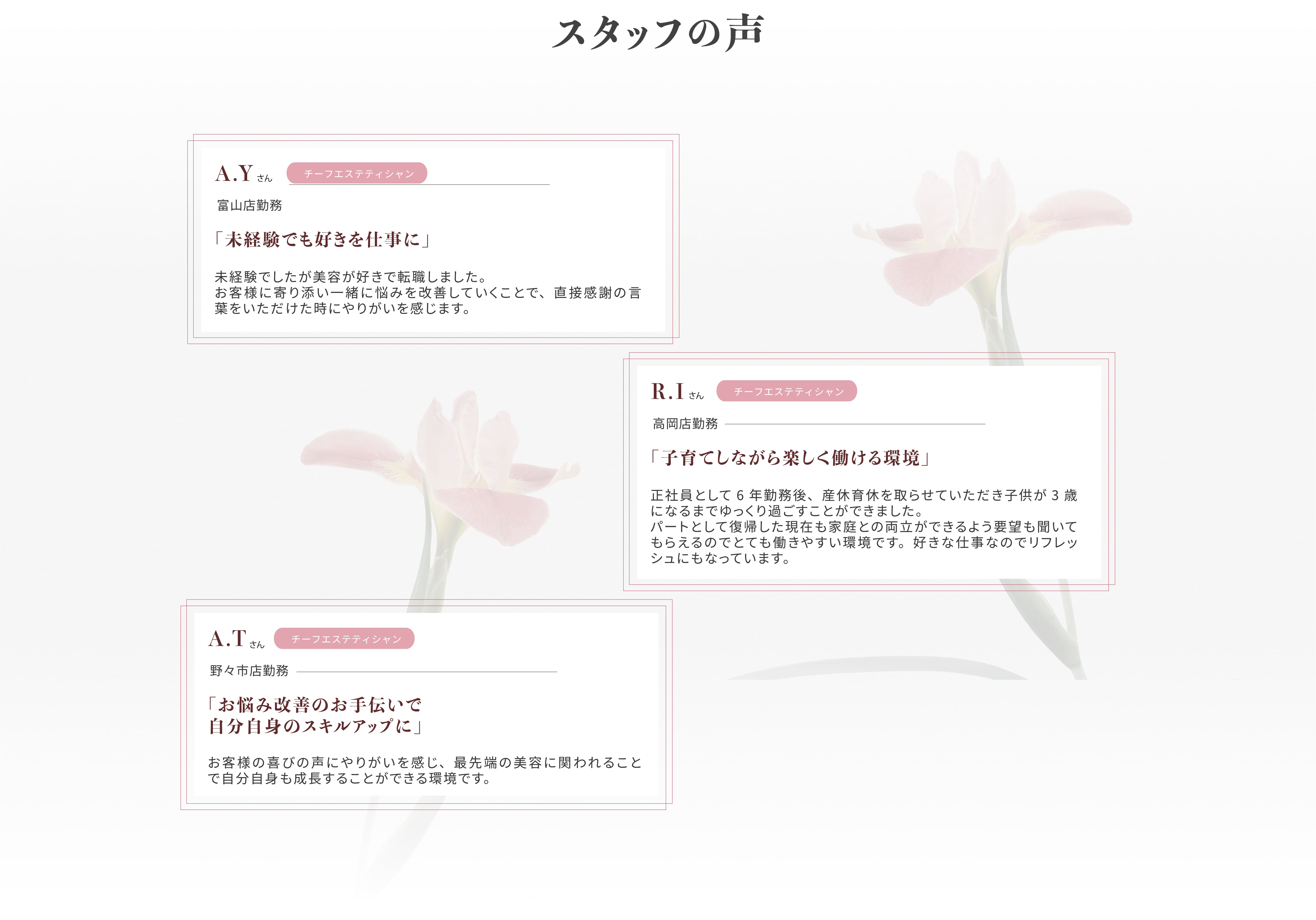 スタッフの声